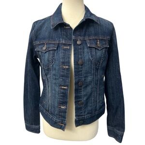 Old Navy dark wash denim jean jacket size medium women’s like new dark wash